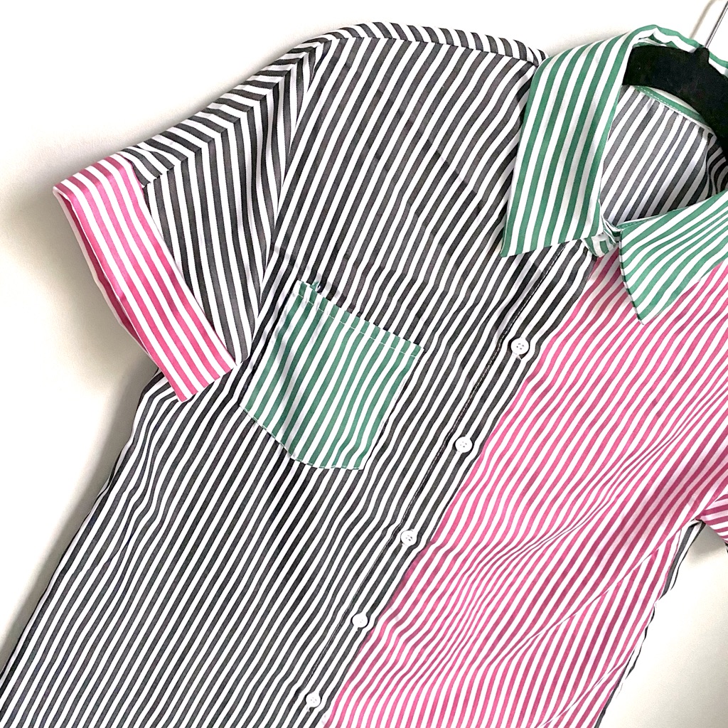 Multi-Colored Striped Button Down